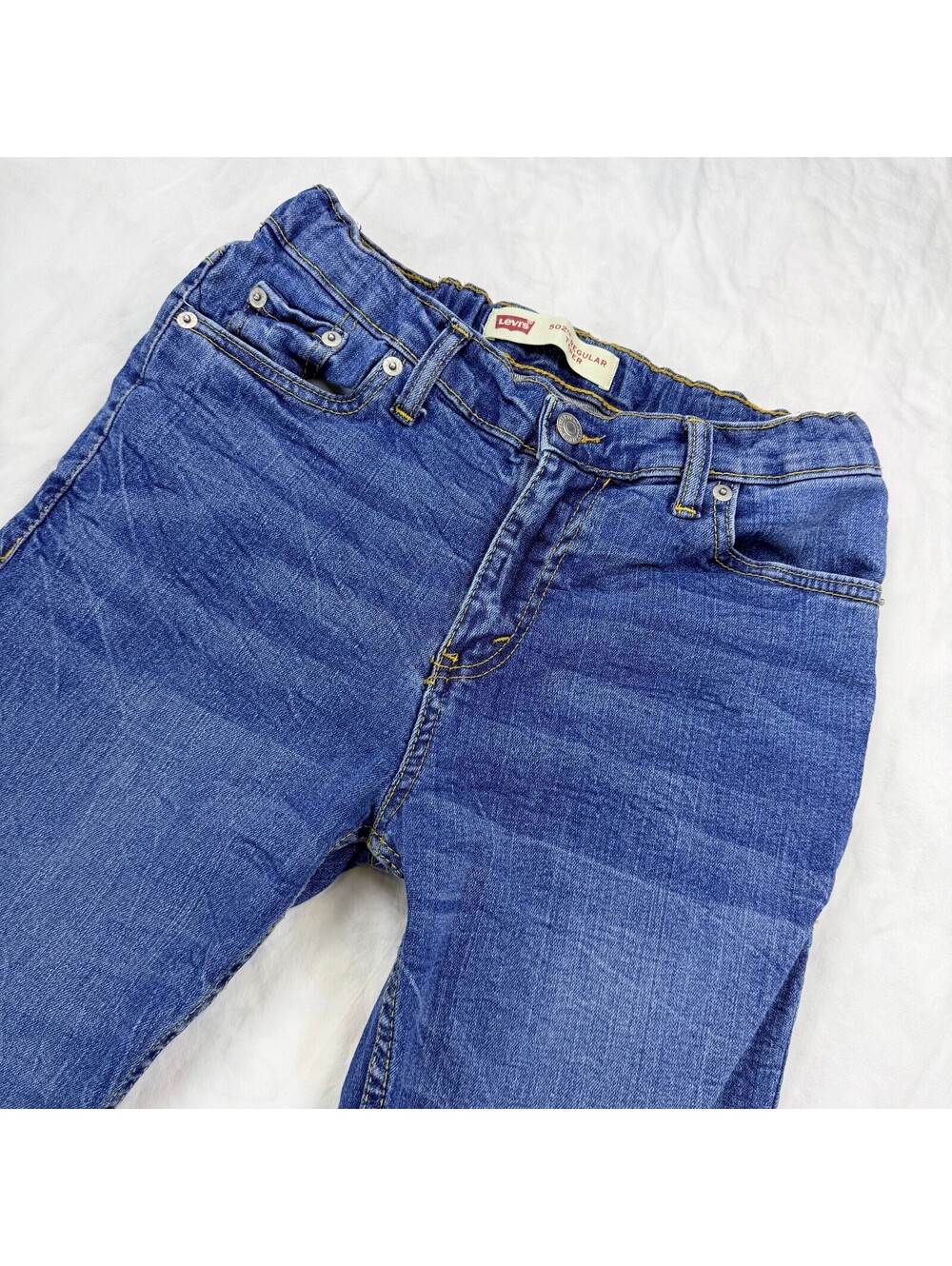 Levi’s 502 Boys 12 Husky W32 L27 Regular Taper Stretch Blue Jeans Denim